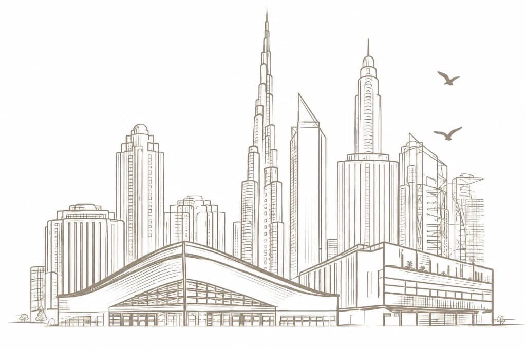 Dubai Skyline Illustration
